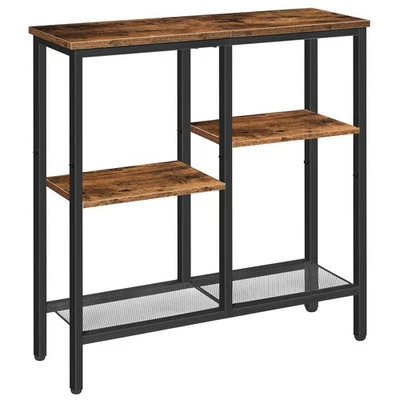 Narrow Console Table, Sofa Table, 4-Tier Industrial Hallway Table with Metal ... - Image 1 of 4