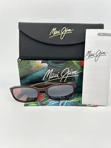 MAUI JIM Polarized Sunglasses MJ 138 13 Sunrise Burgundy Cream Maui Rose NIB - Picture 1 of 6