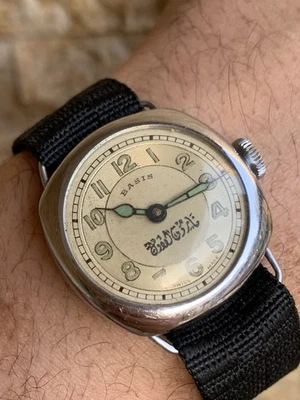 RELOJ MILITAR BASE 1948 VINTAGE REY FAROUK DE EGIPTO REGALO REAL PALSTINA RARO Foto 1 de 4