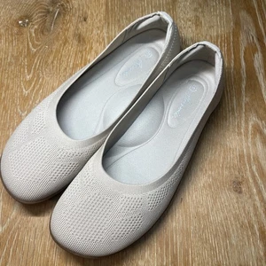 Arromic Wide Toe Box Ballet Flats Shoes Nude Khaki Washable Comfortable Size 11 - Picture 1 of 7