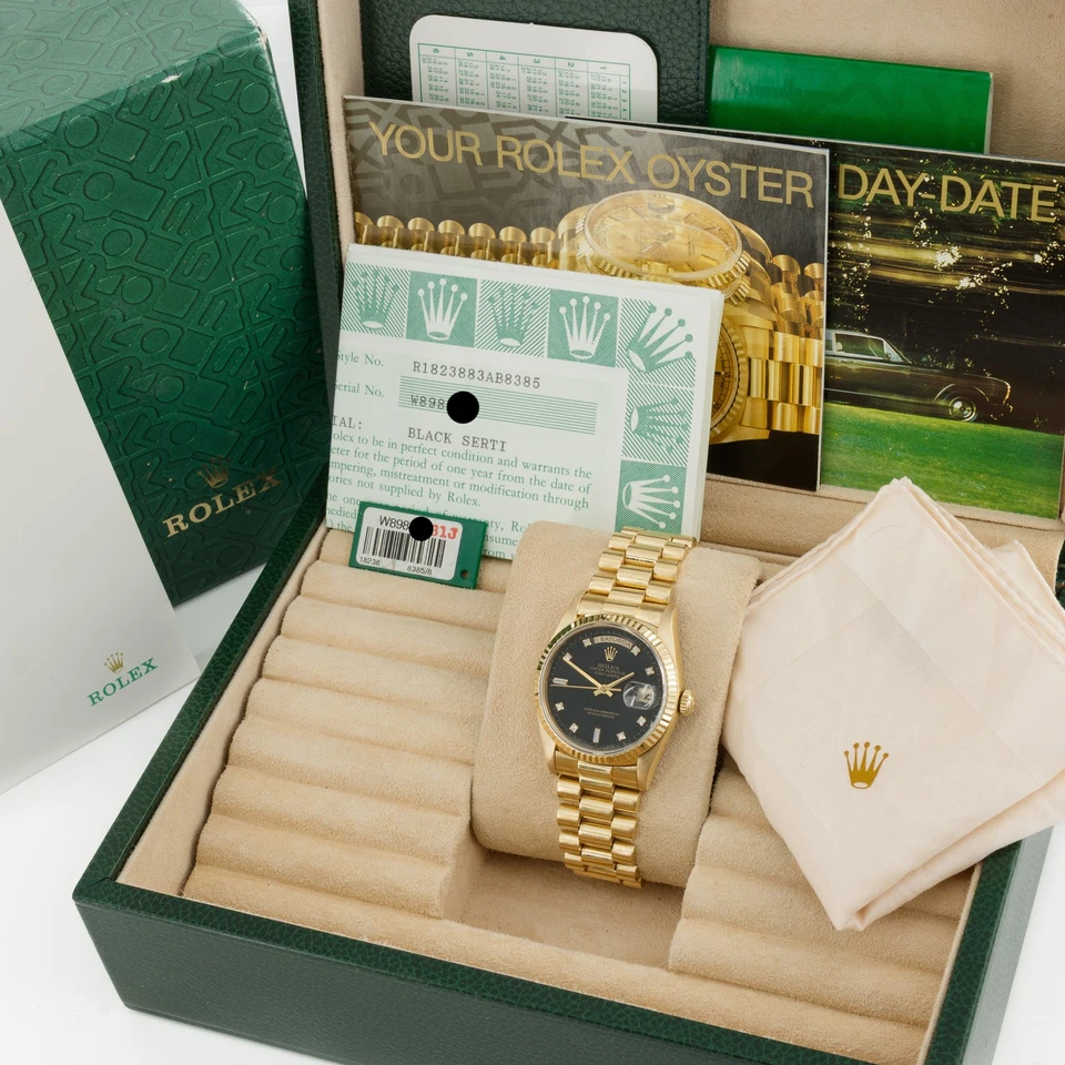 Men's Rolex OP Day-Date 18K 36mm Serti Dial Ref.#18238 w/Box & Papers #W232216-1 - Image 1 of 4