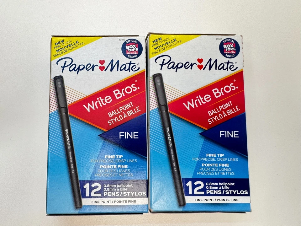 2DZ Sanford 2124515 Write Bros. Ballpoint Pen, Fine 0.8 MM Black Ink Paper Mate - Image 1 of 4