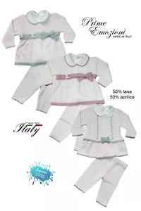 Completo neonata invernale in misto lana nascita made in Italy PRIME EMOZIONI - Bild 1 von 3