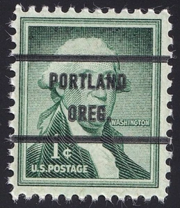 1031b Washington 1c Bureau Precancel “Portland Oreg.” PSS-71, Dry Printing MNH - Picture 1 of 1