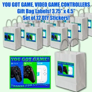 You Got Game Party Gastgeschenk Aufkleber Geschenktüte Etiketten 3,75" x 4,75" -12 Stck. - Bild 1 von 3