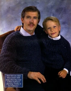 MATCHING Father & Son Pullover Sweaters/Apparel/Crochet Pattern INSTRUCTIONS - Picture 1 of 1