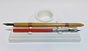 Calligraphy desktop pen stand ink pot, dish inkwell dip pen holder desk stand 01 - Picture 1 of 6
