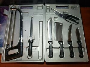 7 Piece Camp USA Portable Game Processing Stainless Butchering Kit