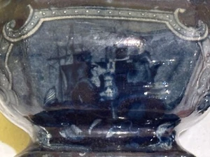 c.1825 American Staffordshire ship allegory sugar bowl Enoch Wood - Picture 1 of 5