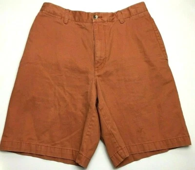 Pantalones Cortos Izod Naranja Frente Plano 5 Bolsillos Algodón Para Hombre Talla 30 pulgadas - En muy buena condición Foto 1 de 4