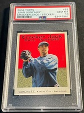 2004 JUAN GONZALEZ TOPPS CRACKER JACK STICKER #52 PSA 10 POP 1 (967)