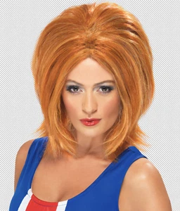 Spice Girls Ginger Spice Bob Wig Geri Halliwell 90s Girl Power Pop Star Costume - Picture 1 of 1