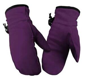 Northstar Women's Premium Deer Suede Winter Fashion Mittens - Purple/Black