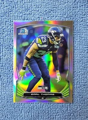 2014 Bowman Chrome Refractor Earl Thomas Seattle Seahawks #63 - Image 1 of 2