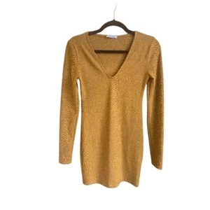 Mini Vestido Zara Trafaluc Bodycon Estampado Animal Manga Larga Cuello en V Talla Pequeña - Imagen 1 de 6