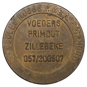 Belgique - jeton - Bascules Robbe P.V.B.A - Voeders Frimout Zillebeke - laiton - Picture 1 of 2
