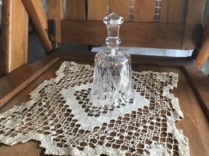 SCHÖNE GEÄTZTE KRISTALLGLOCKE! DIAMANT DESIGN! KLARER RING! - Bild 1 von 6