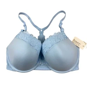 NWT Bare Necessities Women's Size 34DD Light Blue Front Closure Racerback Bra - Picture 1 of 9
