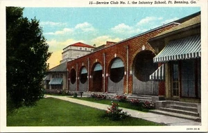 Club de Servicio Nº 1 postal de lino de la escuela de infantería Ft. Benning Georgia - Imagen 1 de 2