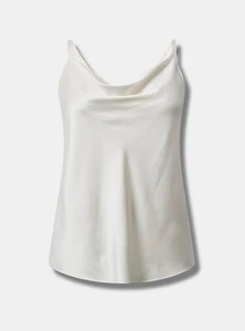 Torrid Satin Cowl Neck Cami Ivory 2 2X 18 20 #G60762 - Picture 1 of 4