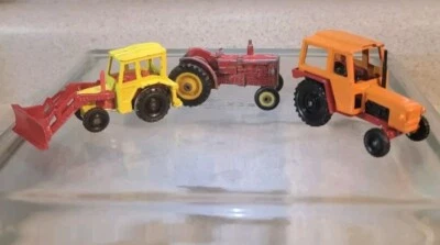 3 Vintage Corgi Junior Diecast Tractors, 1970's  - Image 1 of 4