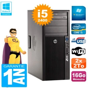 PC HP WorkStation Z210 Tour Core i5-2400 RAM 16Go 2 x 2To Graveur DVD Wifi W7 - Photo 1/1