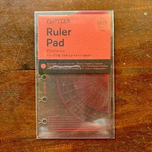 PLOTTER Scale Underlay Ruler pad Mini 5 Size 009 PP Resin Made Japan H4.2×W2.4in - Picture 1 of 8