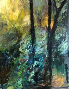 HELEN TARR ORIGINAL ""Into The Morning Sun"" Wychwoods Cotswolds Oxon ÖLGEMÄLDE - Bild 1 von 2