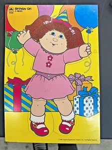Vintage 1987 Cabbage Patch Golden Hard Puzzle Birthday Girl - Picture 1 of 6
