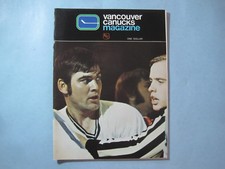 1971/72 VANCOUVER CANUCKS VS NEW YORK RANGERS PROGRAM DENNIS KEARNS DUNC WILSON
