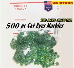 Lot 500 Bulk Wholesale Cat Eye Glass Marbles For Sling Shot Ammo 5/8" 6lbs - Picture 1 of 8