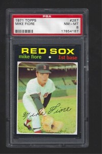 1971  TOPPS   MIKE  FIORE #  287    PSA  8
