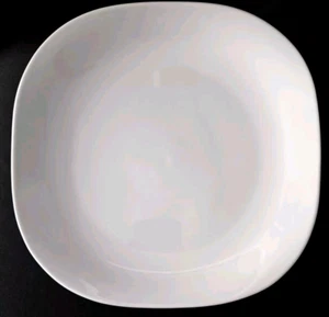 SET OF 2 CORNING JUST WHITE SQUARE DINNER PLATES 10 1/4" PORCELAIN - Picture 1 of 2