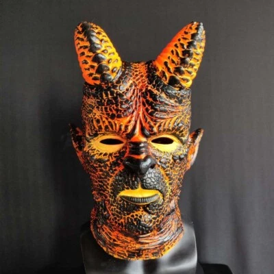The Devil Latex Mask  Cosplay Drama Halloween Costumes Perform Props - Image 1 of 4