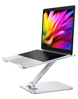 Ergonomic Laptop Stand: Adjustable Height, Ventilated Aluminum. 10-16" Devices - Image 1 of 4