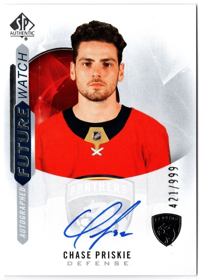 2020-21 UD SP Authentic Future Watch Auto CHASE PRISKIE 219 #/999 Florida Rookie - Image 1 of 1