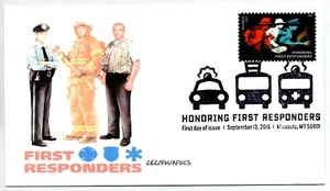 #5316 EHRUNG FÜR ERSTHELFER ERSTAUSGABETAG FDC, FEUERWEHR, EMS, POLIZEI - Bild 1 von 1