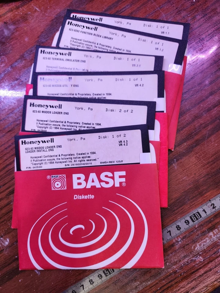 Honeywell IPC 623 серии - оригинальные диски - версия 4.2-4.3 (6) 5.25" диск всего - Изображение 1 из 4