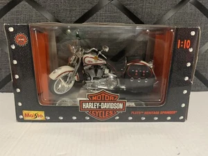 Vtg Maisto Harley Davidson Motorcycle Diecast Model FLSTS Heritage Springer 1:10 - Picture 1 of 7