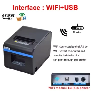 Thermal Receipt Printer Auto-cutter 80mm Restaurant POS Printer Wifi+USB - Picture 1 of 7