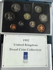 More details for 1992 royal mint proof coin year set birthday year coin set coa + box