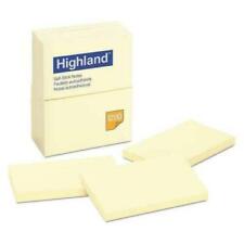 New Highland Self-Stick 3 x 5 Notes Bright Yellow 100-Sheet 12/Pack 6559