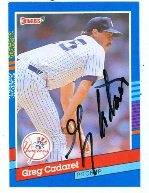 Greg Cadaret autographed baseball card (New York Yankees) 1991 Donruss #236 (67) - Image 1 of 1