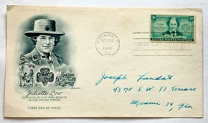 Juliette Gordon Low Founder Girl Scouts 1948 First Day Issue Stamp Envelope - Picture 1 of 8