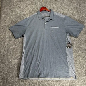 Eddie Bauer Adventurer Polo Shirt Mens TXL Short Sleeve Blue Stretch FreeDry NEW - Picture 1 of 11