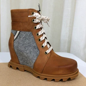 NUEVO SOREL Joan of Arctic Impermeable Cuña III Lexie Bota con Cordones 7.5 Taffy Gum - Imagen 1 de 21