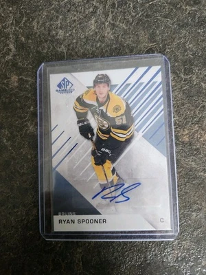 2016-17 SP Game Used Auto Ryan Spooner Card# 32 - Image 1 of 2
