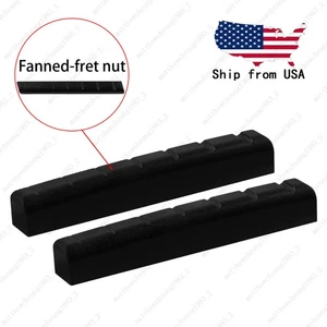 Electric Guitar 7 String Pre-slotted Plastic Fanned-fret Guitar Nut - Black - Picture 1 of 7