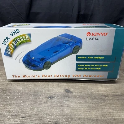 NUEVO NOS DE COLECCIÓN Kinyo Azul Coche Video Cassette VHS Rebobinadora Para Cintas Modelo UV-614i Foto 1 de 4