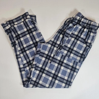 Lucky Brand Pajama Pants Womens Small Blue Plaid Lounge Drawstring Elastic Soft - Image 1 of 4